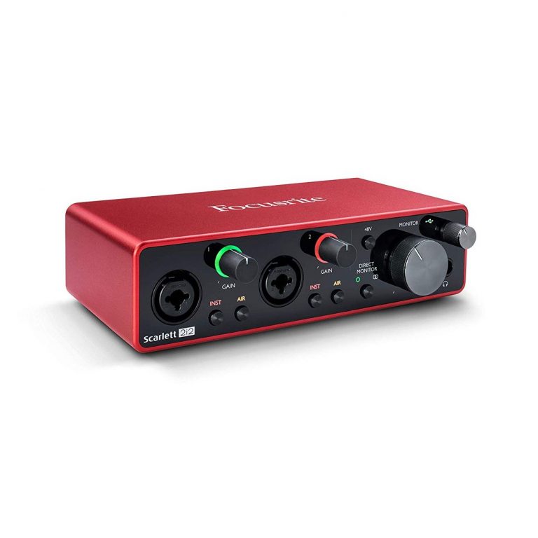 Focusrite Scarlett 2i2 Interfaz de audio- 3ra Generación - AUDIO SPACE