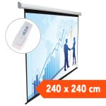 DINON 9011 TELON ELECTRICO 2,40 X 2,40 METROS CON C/REMOTO INALAMBRICO