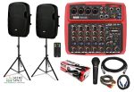 Pack Probass Sistema Audio Portable PA con Mezclador 6 canales + efectos (Set de amplificación) 2 parlantes de 15"300w - Imagen 2