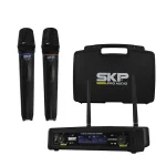 SKP UHF 300D Microfono inalambrico doble de mano