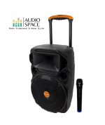 Fujitel Parlante activo 12″ Bluetooth con batería Recargable + Microfono Inalambrico