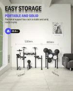 Donner DED200 Batería Electrónica+Sillin+Baquetas+Audifonos - Imagen 8