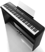 Donner SE-1 Piano Digital 88 Teclas Black - con triple pedal de resonancia y Soporte piano