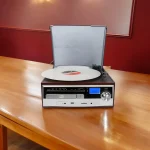 IRT Tocadisco Retro "con Parlante Stereo incorporado", reproductor de CASSETTE y CD con puerto USB/SD/RADIO FM/ AUX/ Bluetooth - Imagen 5