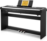 Donner DEP20 Piano Digital teclado  88 teclas contrapesadas con triple pedal de resonancia y Soporte piano - Imagen 2