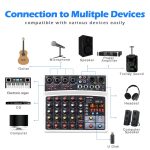 BMG06 Consola Mezcladora BMG 6 Canales Con Bluetooth, USB, efectos y alimentacion Phantom. - Imagen 2
