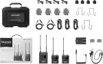 Saramonic UwMic9S Mini Kit 2 | Sistema premium inalámbrico UHF 2 Microfonos solapa +transmisores microtransmisores, receptor cámara dual micro.