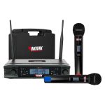 Novik NK-660 Micrófono Doble Inalámbrico UHF con salida XLR